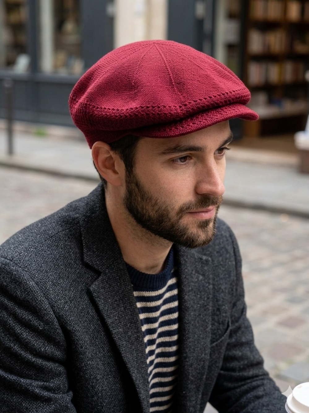 Vintage Kangol Pure Wool Cap #502 Rich Burgundy Sz L/Xl Made In  Great Britain